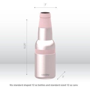 Asobu Frosty Beer 2Go Vacuum Insulated Beer Bottle and Can Cooler | 12 oz